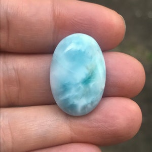 Larimar Oval Cabochon 25mm x 17mm (Stone C)