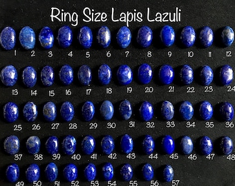 Lapis Lazuli Ring Size Flat Backed Oval Cabochon