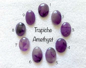 Lot C Trapiche Amethyst Oval Cabochon 23-27mm