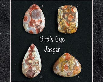 Cabochon rettangolari e a goccia/pera con fondo piatto in diaspro occhio di pera