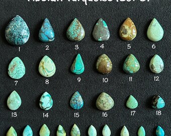 Tibet Türkis Tropfen / Tropfen Cabochon (Lot C)