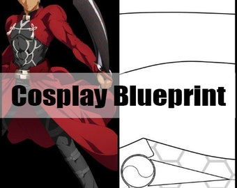 Cosplay PDF Vector Pattern Blueprint - Archer Blade Pattern (Fate/ Stay Night)