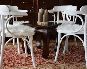 chaises bois, blanc, moelleux, de Vienne, vejtveris à la main, chaises,