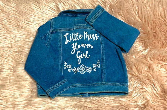 flower girl denim jacket