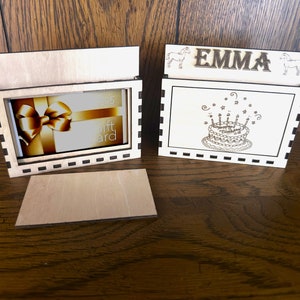 Gift Card Holder  - Picture Frame - Digital Download - Laser Cut SVG file