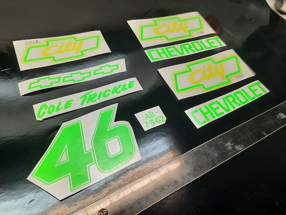 CARBOY　臨時増刊（L型チューニングバイブル含む）付録ステッカー 1:1 DAYS OF THUNDER Cole Trickle City Chevrolet Movie Prop Nascar