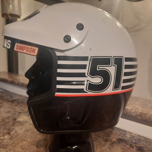 1:1 DAYS OF THUNDER Rowdy Burns Exxon 51 Movie Prop Nascar Race Helmet Decal Set