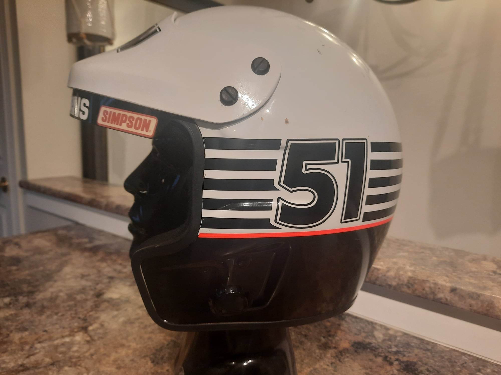 1:1 DAYS OF THUNDER Rowdy Burns Exxon 51 Movie Prop Nascar Race Helmet Decal Set