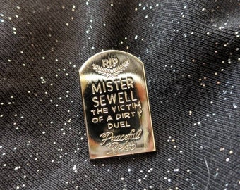 Mister Sewell 1" Silver Enamel Pin