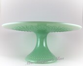 Mosser Glass Jadeite Hobnail Cake Stand