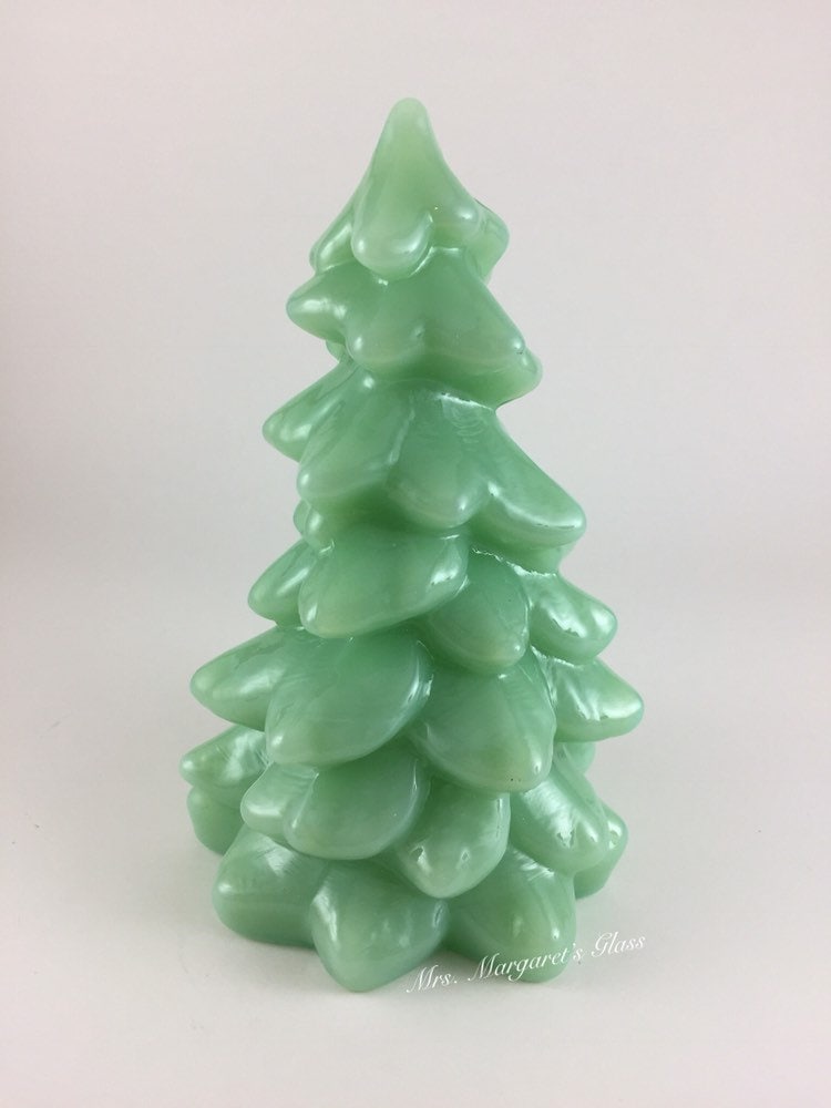 Ceramic Jade Green with Red Fraser Fir Christmas Tree — GrapeVine Ceramics