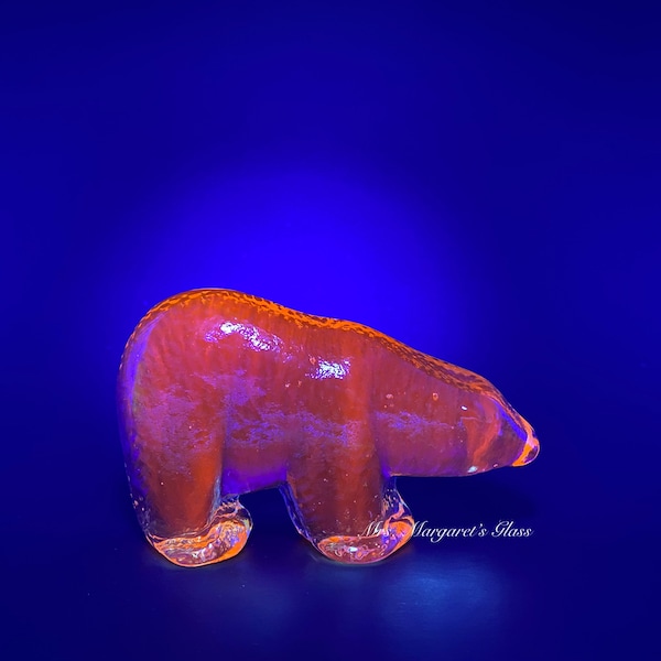 Wilkerson Glass Honey Yellow Bear UV Glow