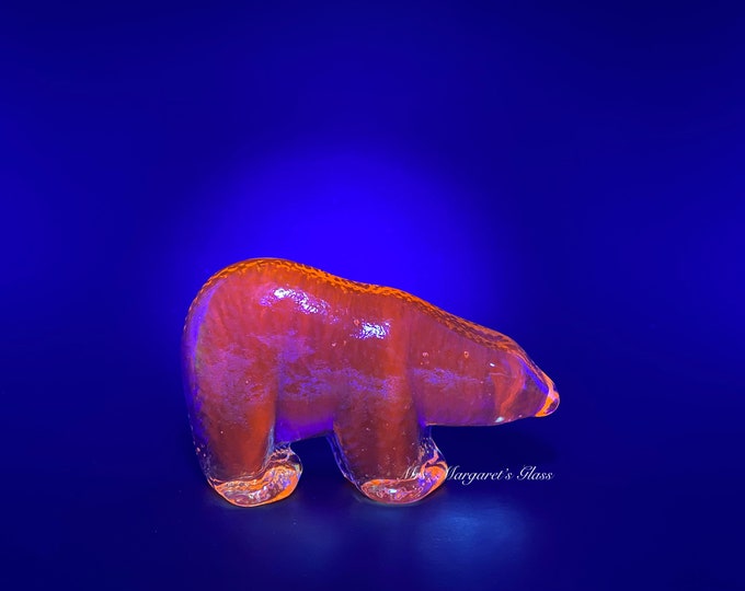 Wilkerson Glass Honey Yellow Bear UV Glow