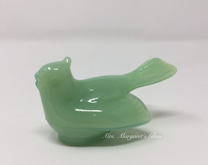 Mosser Glass Jadeite Bird