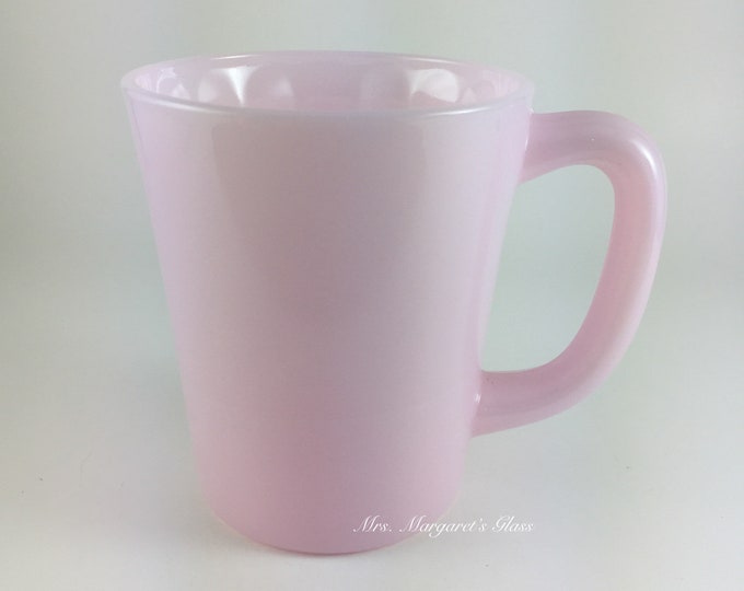 Mosser Glass Pink Crown Tuscan Handled Mug