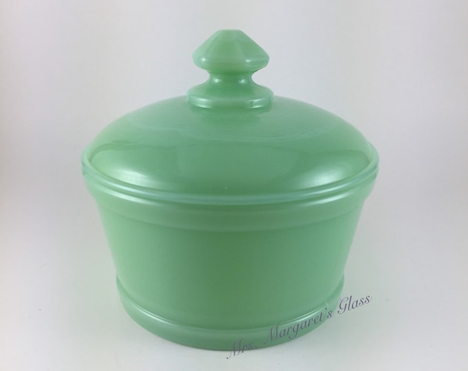 Mosser Glass Jadeite Butter Tub/ Covered Dish