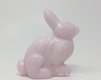 Mosser Glass Crown Tuscan Pink Easter Rabbit Bunny