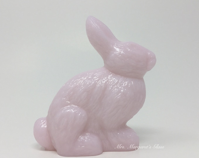 Mosser Glass Crown Tuscan Pink Easter Rabbit Bunny
