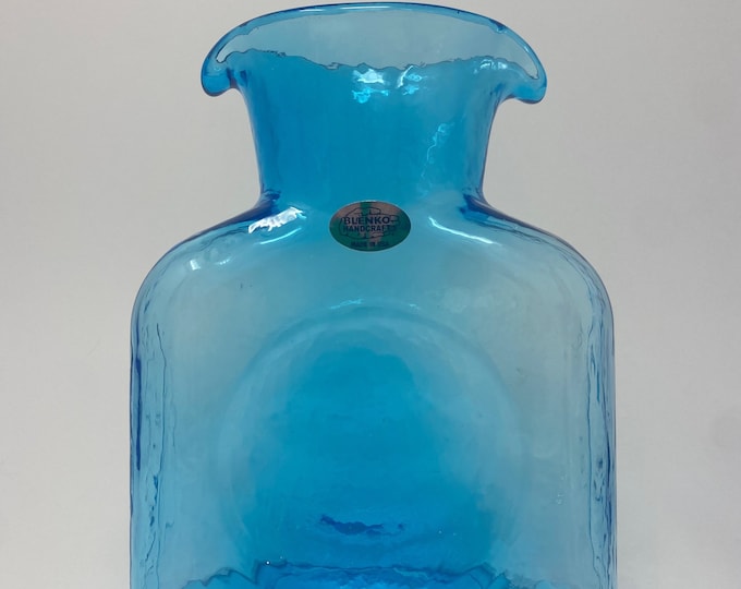 Blenko Glass Ice Blue 384 Water Bottle