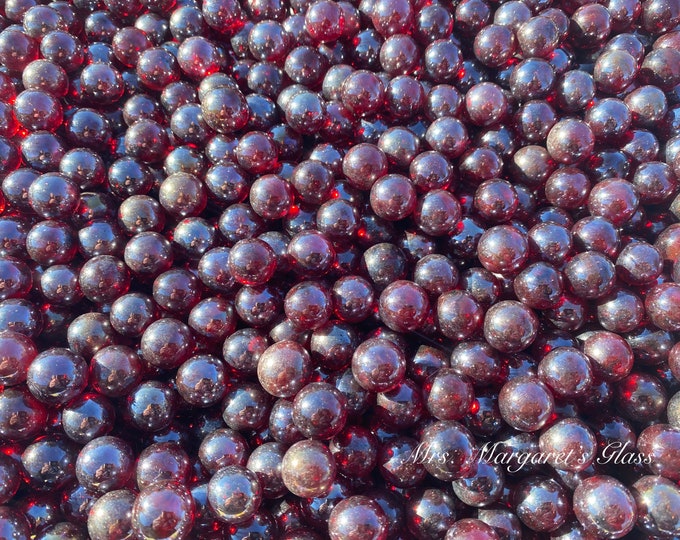 Marble King Glass Dark Ruby Red Carnival Iridescent Marbles