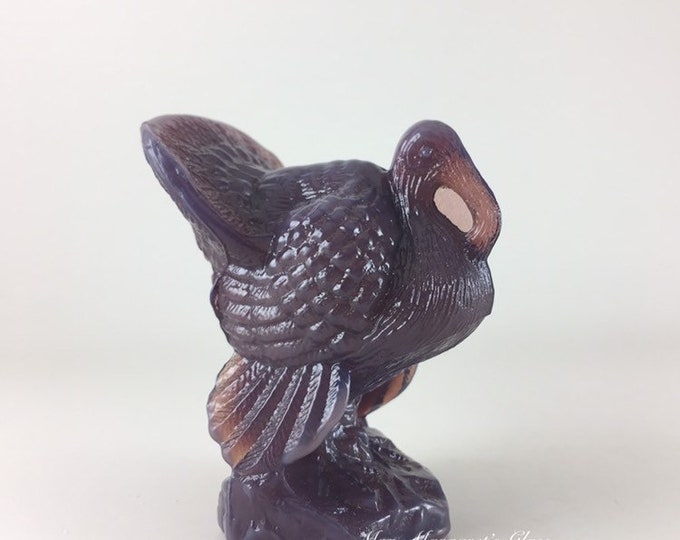 Mosser Glass Eggplant Purple Turkey Figure