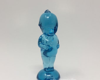 Wilkerson Glass Blue Kewpie Doll