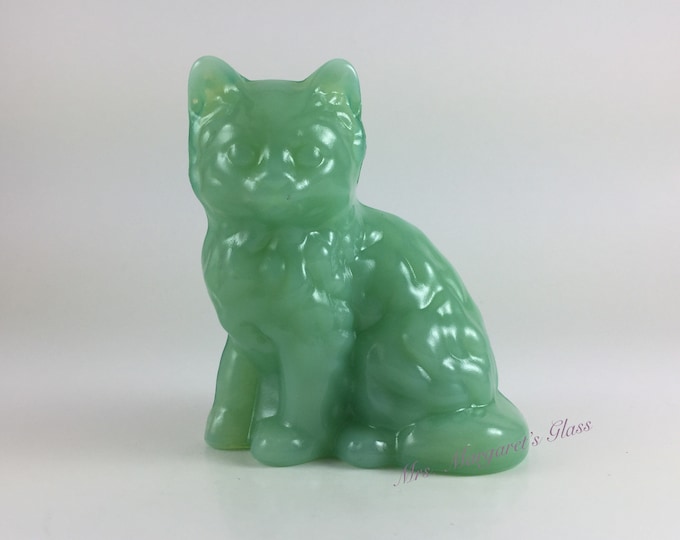 Mosser Glass Jadeite Kitten