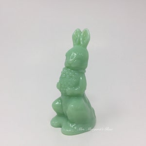Mosser Glass Jadeite Bunny Rabbit With Basket