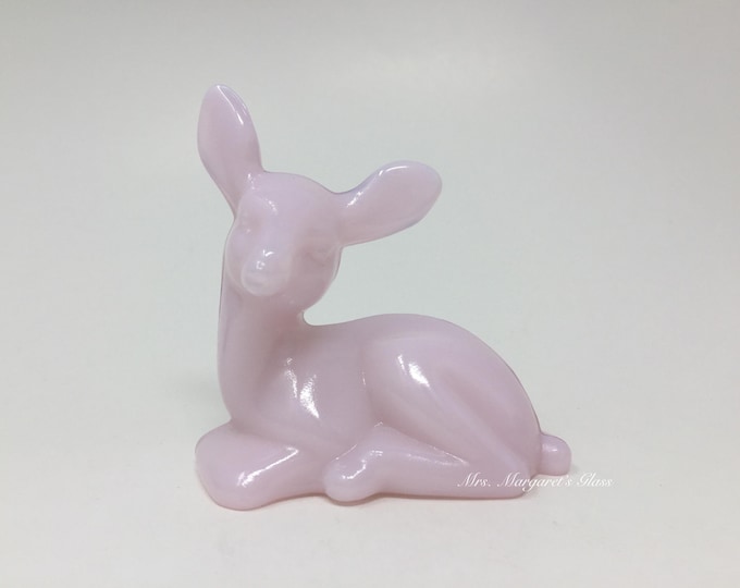 Mosser Glass Crown Tuscan Pink Deer Fawn