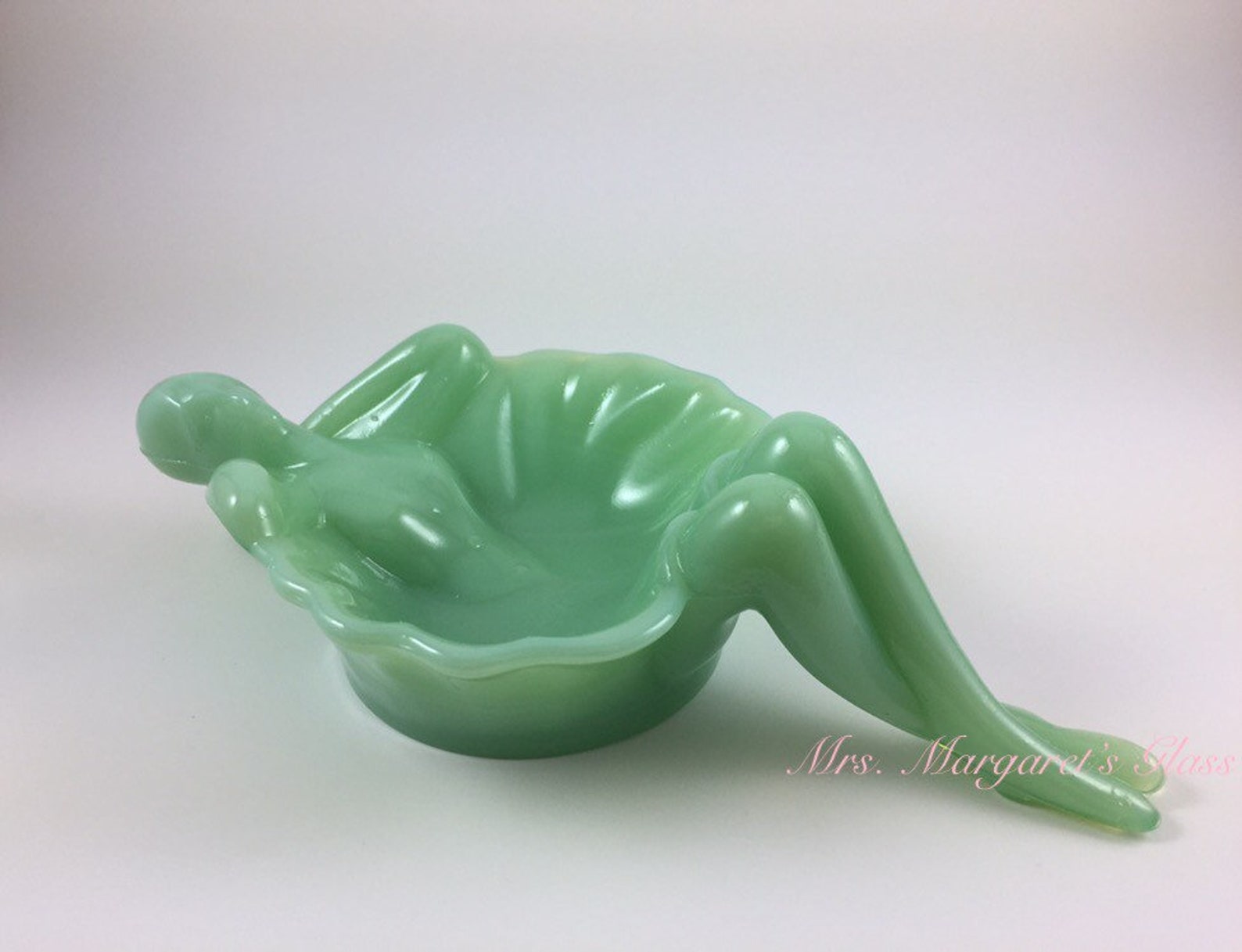 Mosser Glass Jadeite Bathing Beauty Soap/ Trinket Dish Etsy