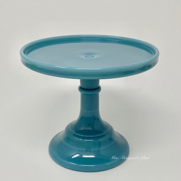 Mosser Glass 6” Georgia Blue Cake Stand