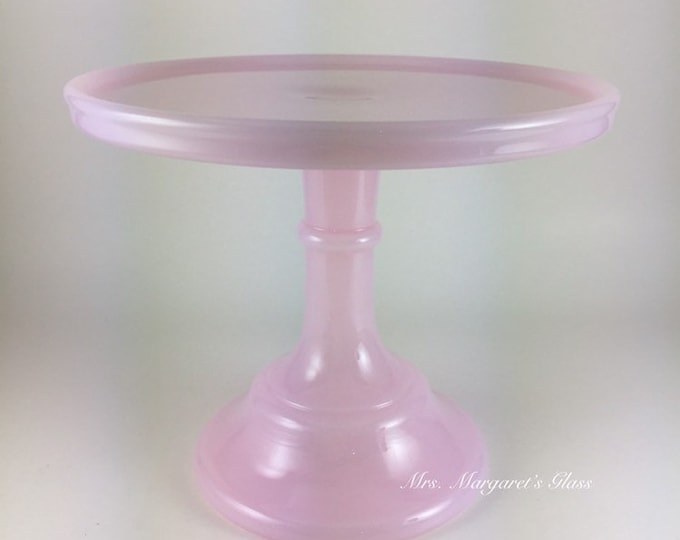 Mosser Glass 6" Pink Crown Tuscan Cake Stand