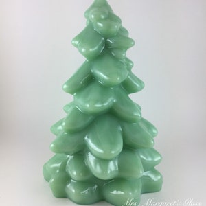 Mosser Glass Large 8" Jadeite Christmas Tree.