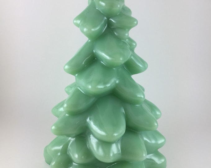 Mosser Glass Large 8" Jadeite Christmas Tree.