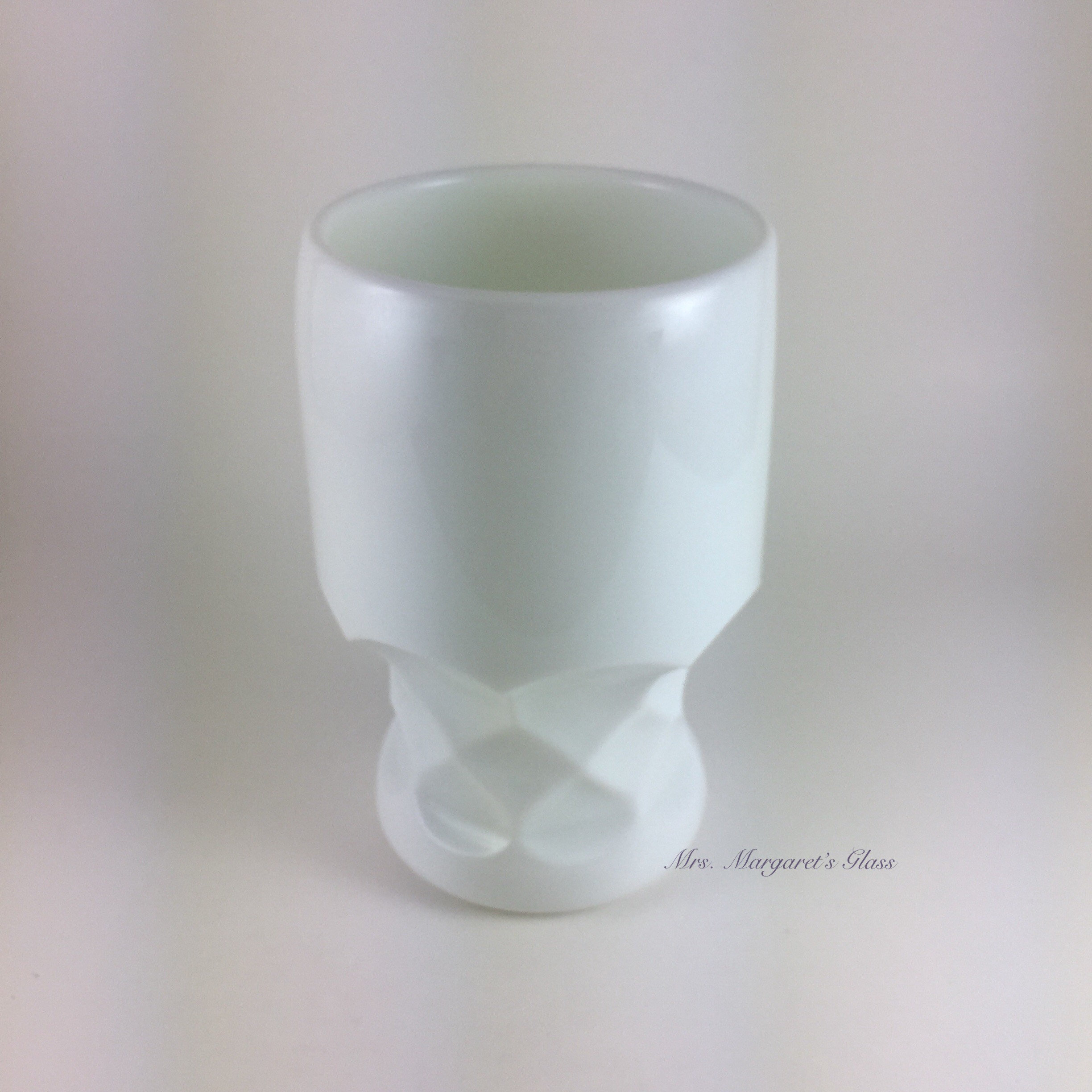 Set of Two Mosser Glass Milk White Tumblers