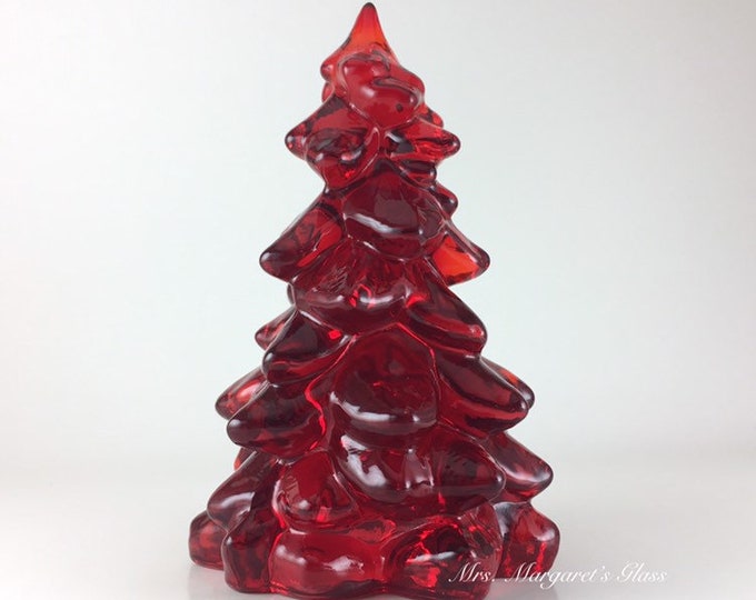 Mosser Glass 5.5" Ruby Red Christmas Tree
