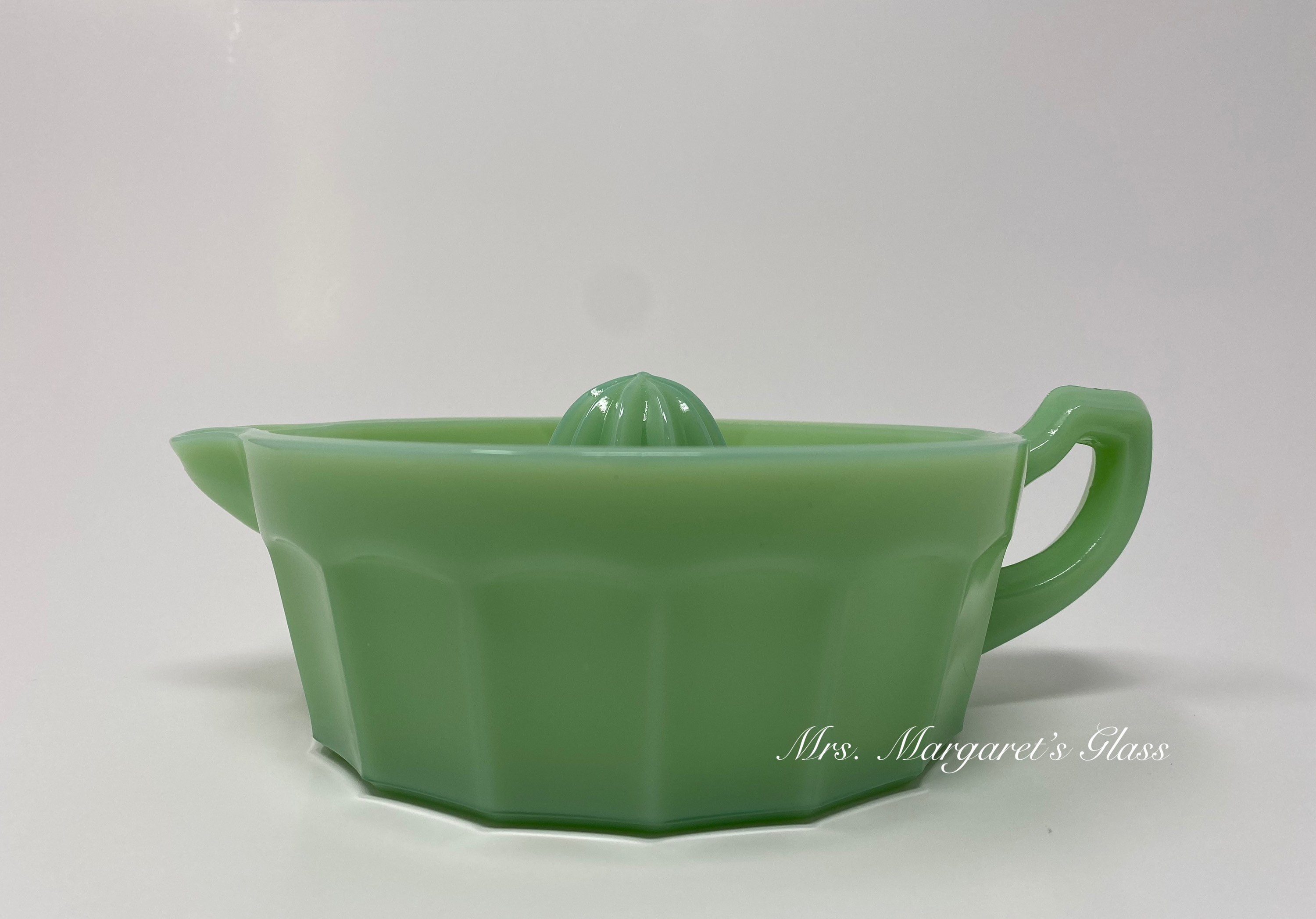 Mosser Glass Large Jadeite Juice Reamer