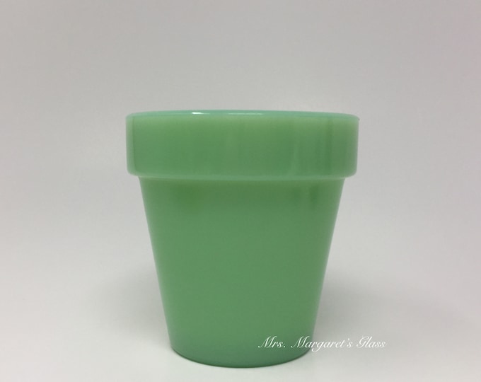 Mosser Glass Jadeite Large Flower Pot
