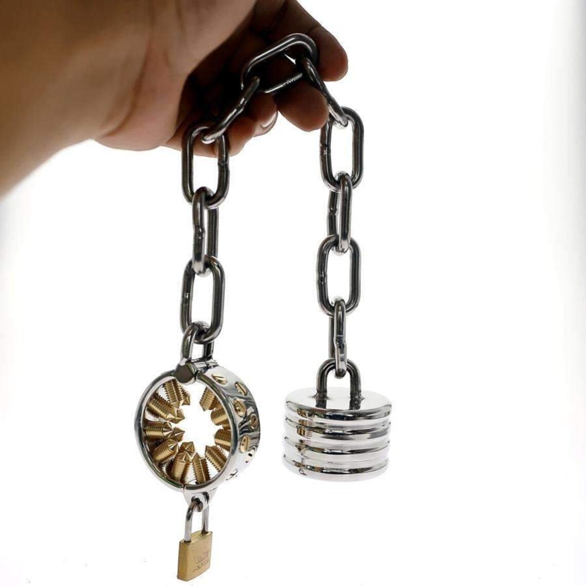 Kalis Long adjustable Teeth Spiked Chastity bracelet Femdom Etsy