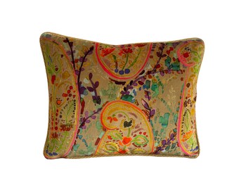 Vintage Paisley Velvet Cushion - UUCUS00127 - Home Decor - Handmade - Gift - Soft Furnishings - Made in London