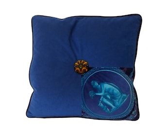 Vintage Tufted Cushion- UUCUS00121 - Home Decor - Handmade - Gift - 44 x 44 cm Decorative cushion- Soft Furnishings - Made in London