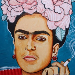 Frida Kahlo Painting 15x12 Original Painting - Etsy