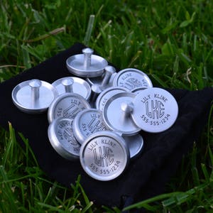 Personalized Monogram Engraved ClubLinks Golf Club ID Tag Set of 14 with Free Ball Marker