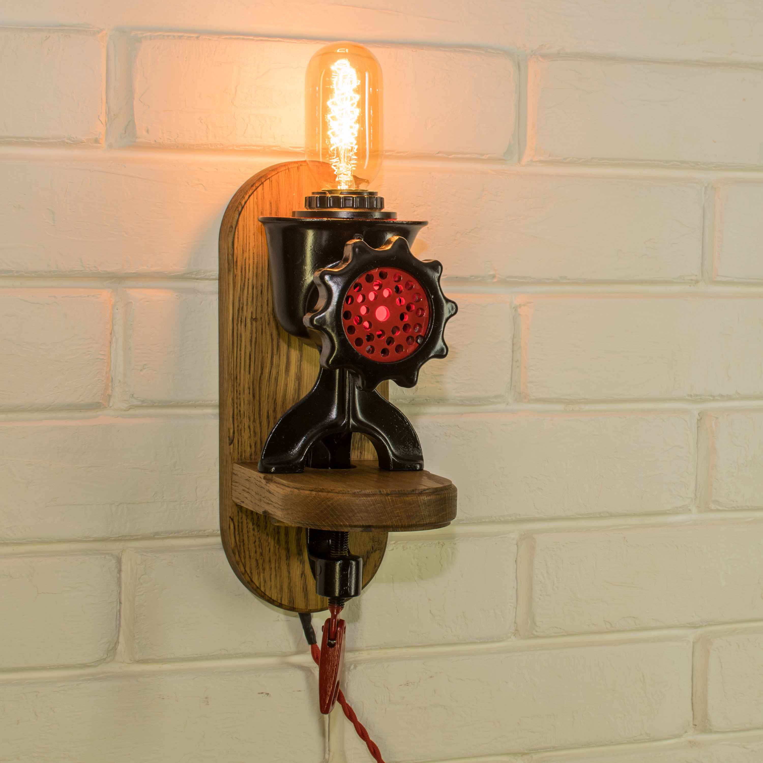 Wall lamp meat grinder / meat grinder lamp / Loft lamp / Etsy