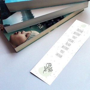 Printable Quote Minimal Design Bookmark Set, Motivational and ...