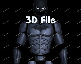 Digital File Bat Vigilante Armor Upper and Helmet(3D Printable File)