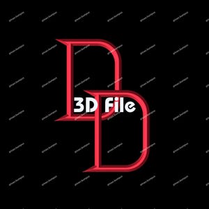 説明を読む デジタルSTLファイル デアデビル風の胸ロゴ（3D印刷可能ファイル）