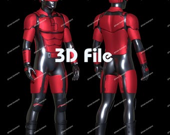 LEER DESCRIPCIÓN Archivo STL digital Armadura inspirada en Daredevil (archivos imprimibles en 3D)