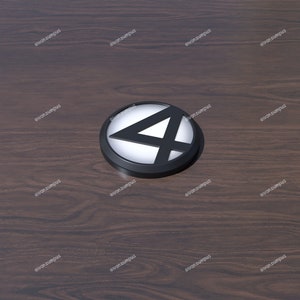 Digital STL File Fantastic Four Inspired Emblem(3D Printable File)