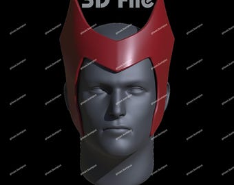 Digital STL File Classic Scarlet Witch Headgear(3D PRINTABLE FILE)